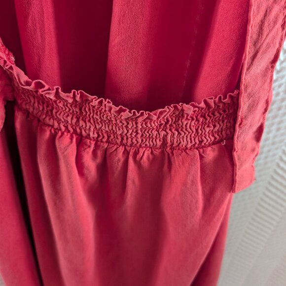 Anthropologie Cloth & Stone Halter Maxi Dress Size XS Small Faded Red Side Slit - Picture 11 of 15